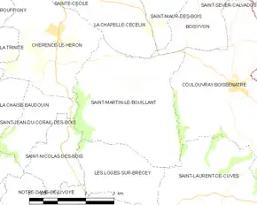 Poziția localității Saint-Martin-le-Bouillant