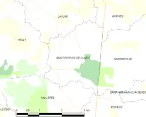 Poziția localității Saint-Patrice-de-Claids