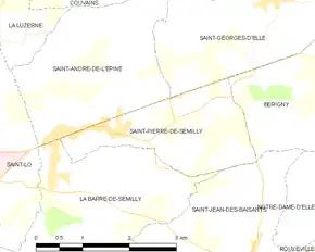 Poziția localității Saint-Pierre-de-Semilly