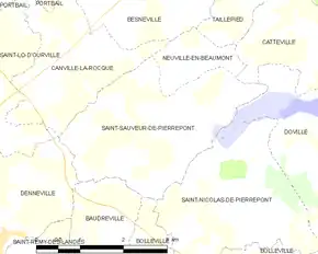 Poziția localității Saint-Sauveur-de-Pierrepont