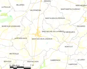 Poziția localității Saint-Sauveur-Lendelin