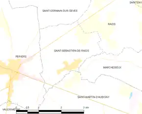 Poziția localității Saint-Sébastien-de-Raids
