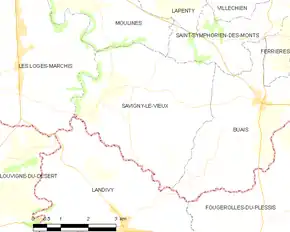 Poziția localității Savigny-le-Vieux