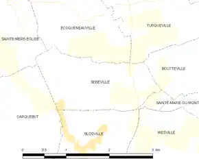 Poziția localității Sébeville