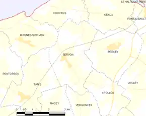 Poziția localității Servon