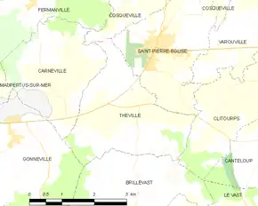 Poziția localității Théville