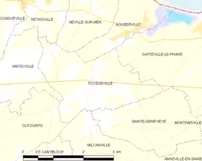 Poziția localității Tocqueville