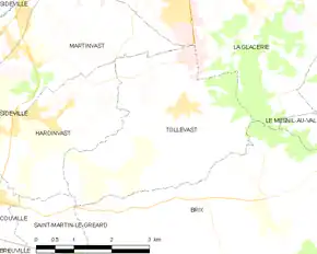 Poziția localității Tollevast