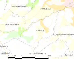 Poziția localității Tonneville