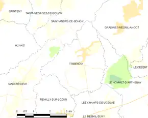 Poziția localității Tribehou