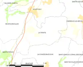 Poziția localității La Trinité, Manche