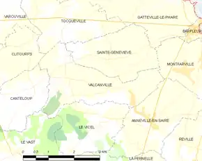 Poziția localității Valcanville