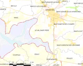 Poziția localității Le Val-Saint-Père