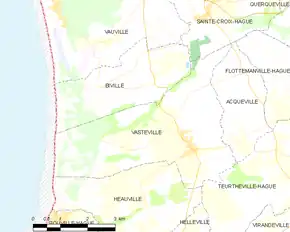 Poziția localității Vasteville