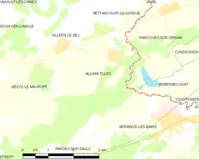 Poziția localității Alliancelles