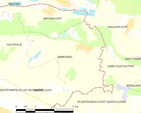 Poziția localității Ambrières