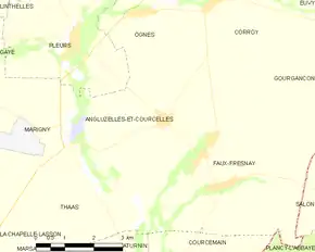 Poziția localității Angluzelles-et-Courcelles