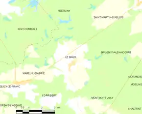 Poziția localității Le Baizil