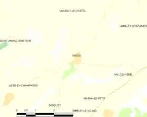 Poziția localității Bassu