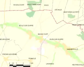 Poziția localității Bazancourt