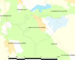 Poziția localității Bignicourt-sur-Marne