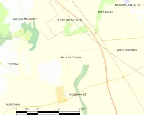 Poziția localității Billy-le-Grand