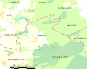 Poziția localității Binarville