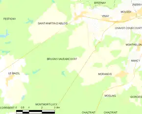 Poziția localității Brugny-Vaudancourt