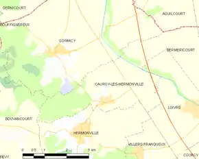 Poziția localității Cauroy-lès-Hermonville