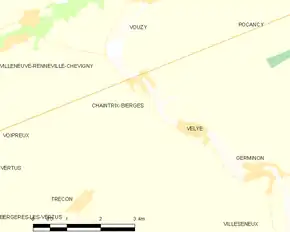 Poziția localității Chaintrix-Bierges