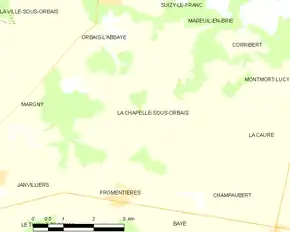 Poziția localității La Chapelle-sous-Orbais