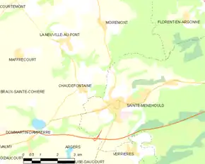 Poziția localității Chaudefontaine