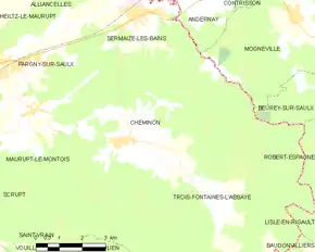 Poziția localității Cheminon