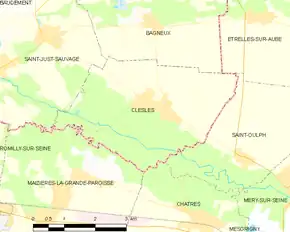 Poziția localității Clesles