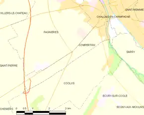 Poziția localității Compertrix