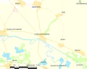 Poziția localității Condé-sur-Marne