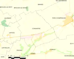 Poziția localității Connantre