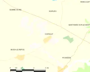 Poziția localității Contault