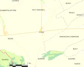 Poziția localității Coole