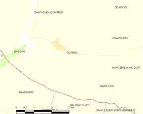 Poziția localității Corbeil