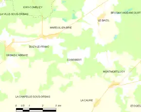 Poziția localității Corribert