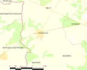 Poziția localității Courgivaux