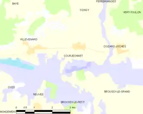 Poziția localității Courjeonnet