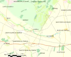 Poziția localității Cuperly