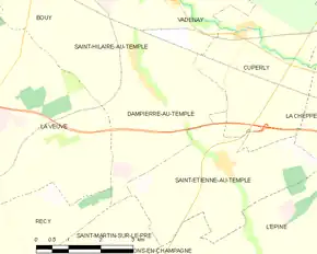 Poziția localității Dampierre-au-Temple