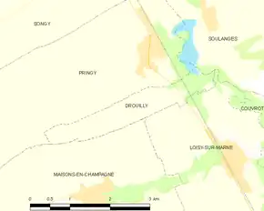 Poziția localității Drouilly