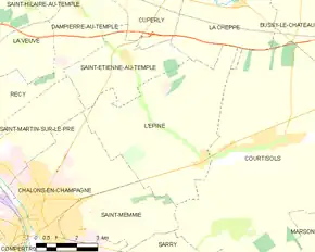 Poziția localității L'Épine