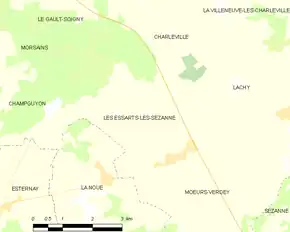 Poziția localității Les Essarts-lès-Sézanne