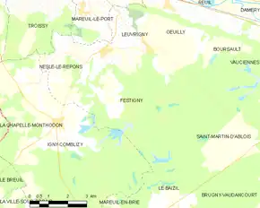 Poziția localității Festigny