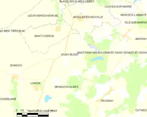 Poziția localității Gigny-Bussy